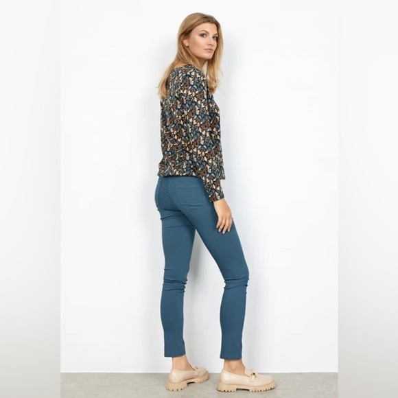 SOYACONCEPT Greenish/Blue Skinny Pants with Stretch NWT - Picture 2 of 13